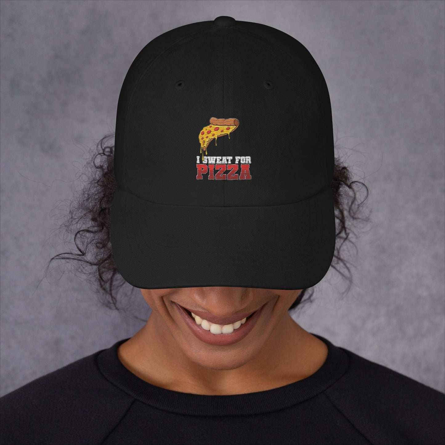 "I Sweat for Pizza" ™ Embroidered Hat