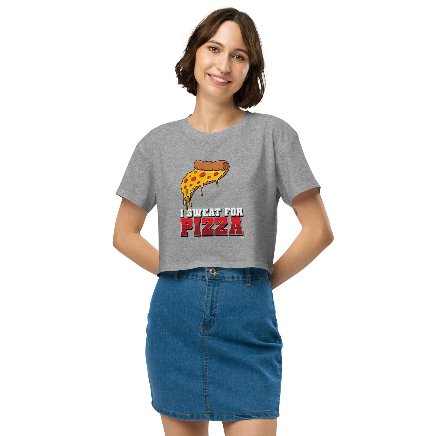 "I Sweat for Pizza" - Women’s crop top